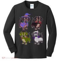 Cute Halloween Dachshunds  Kids Long Sleeve Shirt thumb 0