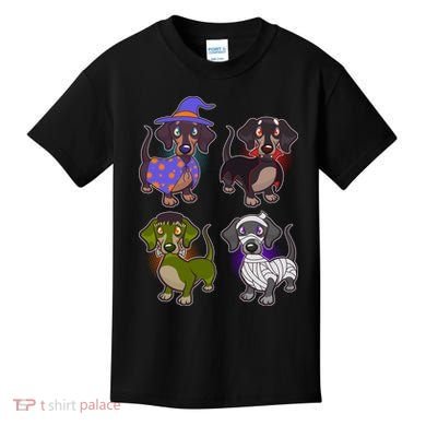 Cute Halloween Dachshunds  Kids T-Shirt