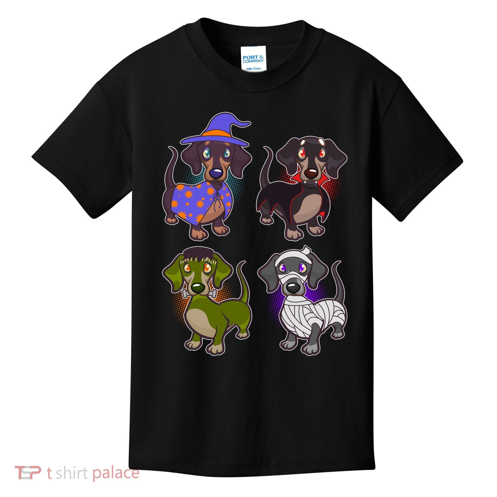 Cute Halloween Dachshunds  Kids T-Shirt