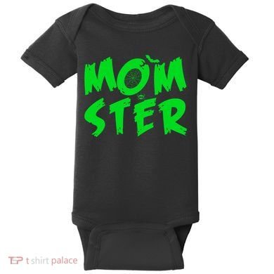 Cute Halloween Mom-Ster Baby Bodysuit
