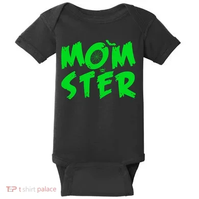 Cute Halloween Mom-Ster Baby Bodysuit