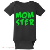 Cute Halloween Mom-Ster Baby Bodysuit thumb 0