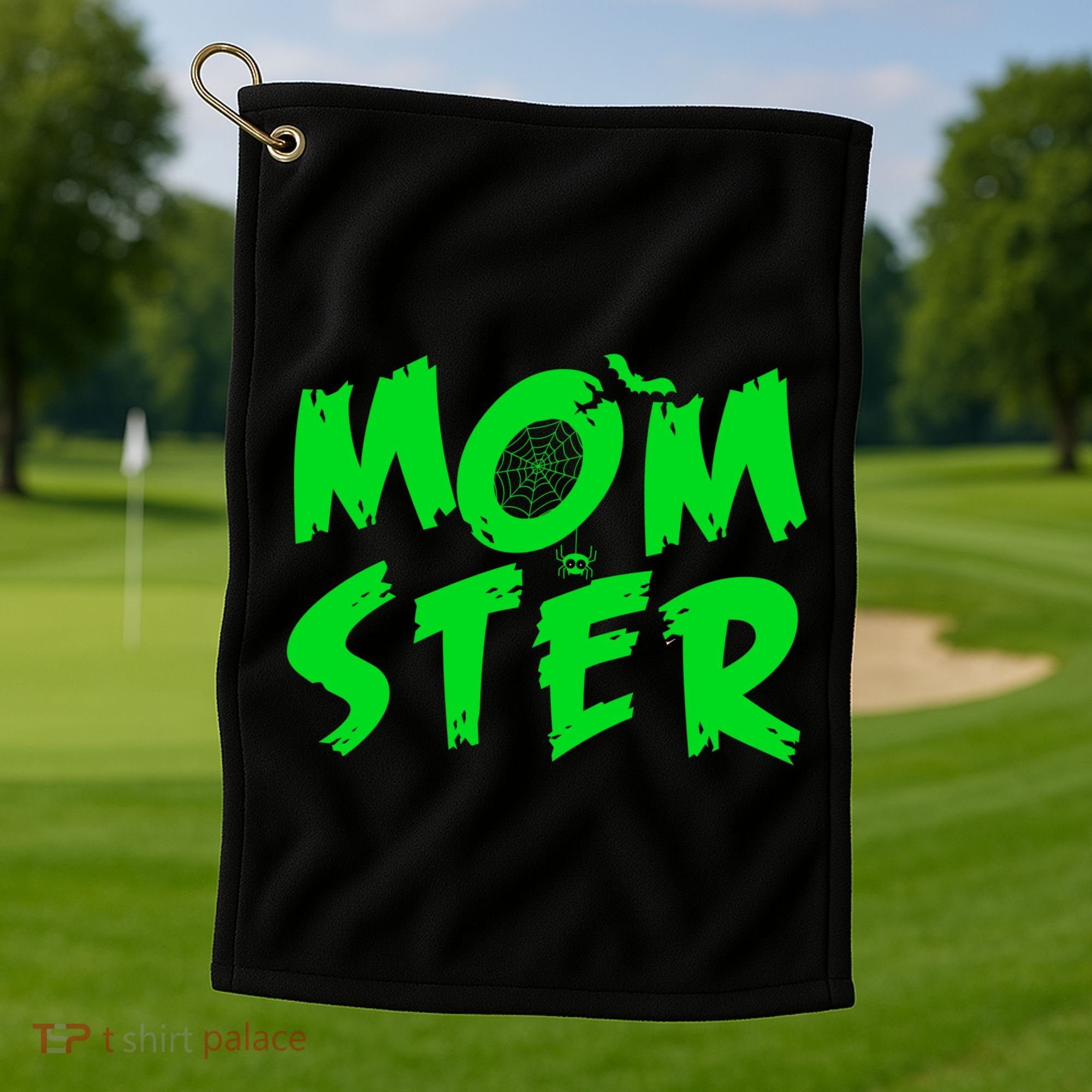 Cute Halloween Mom-Ster Golf Towel