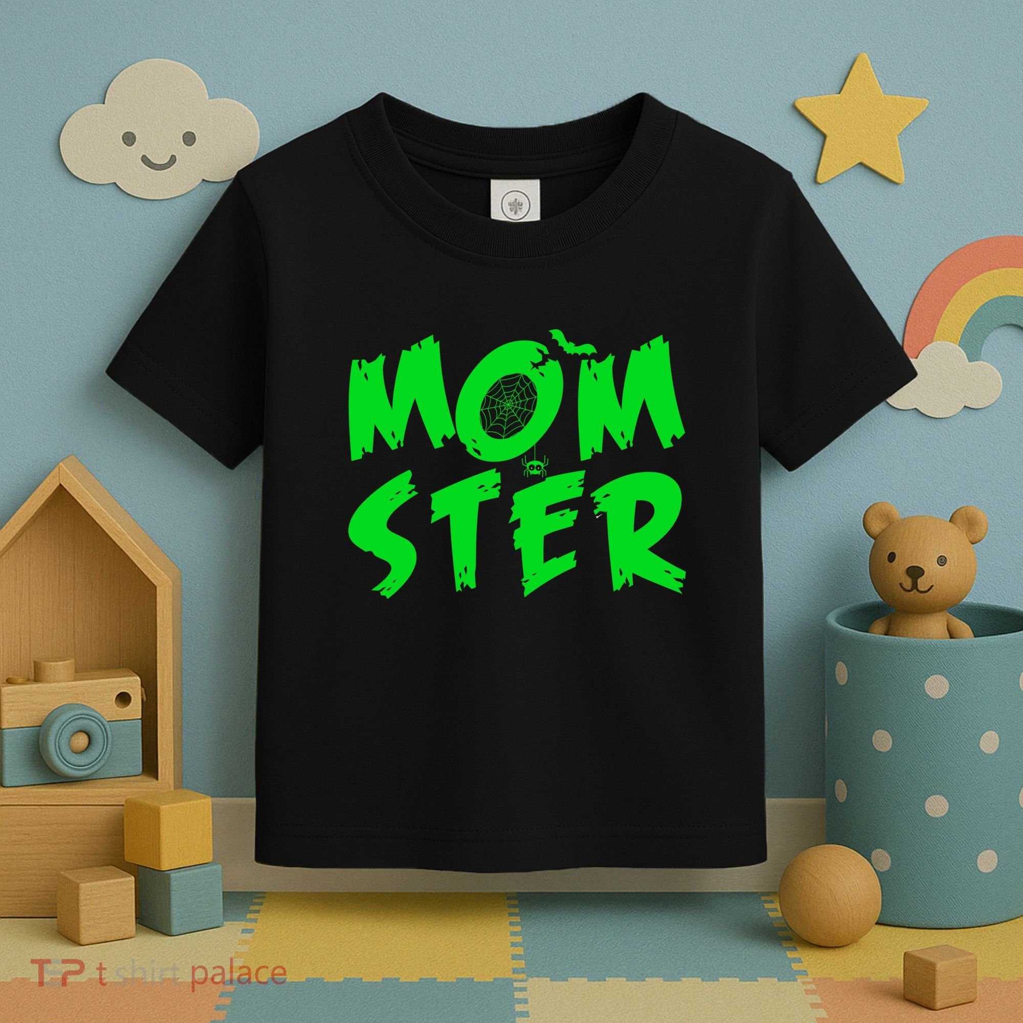 Cute Halloween Mom-Ster Toddler T-Shirt