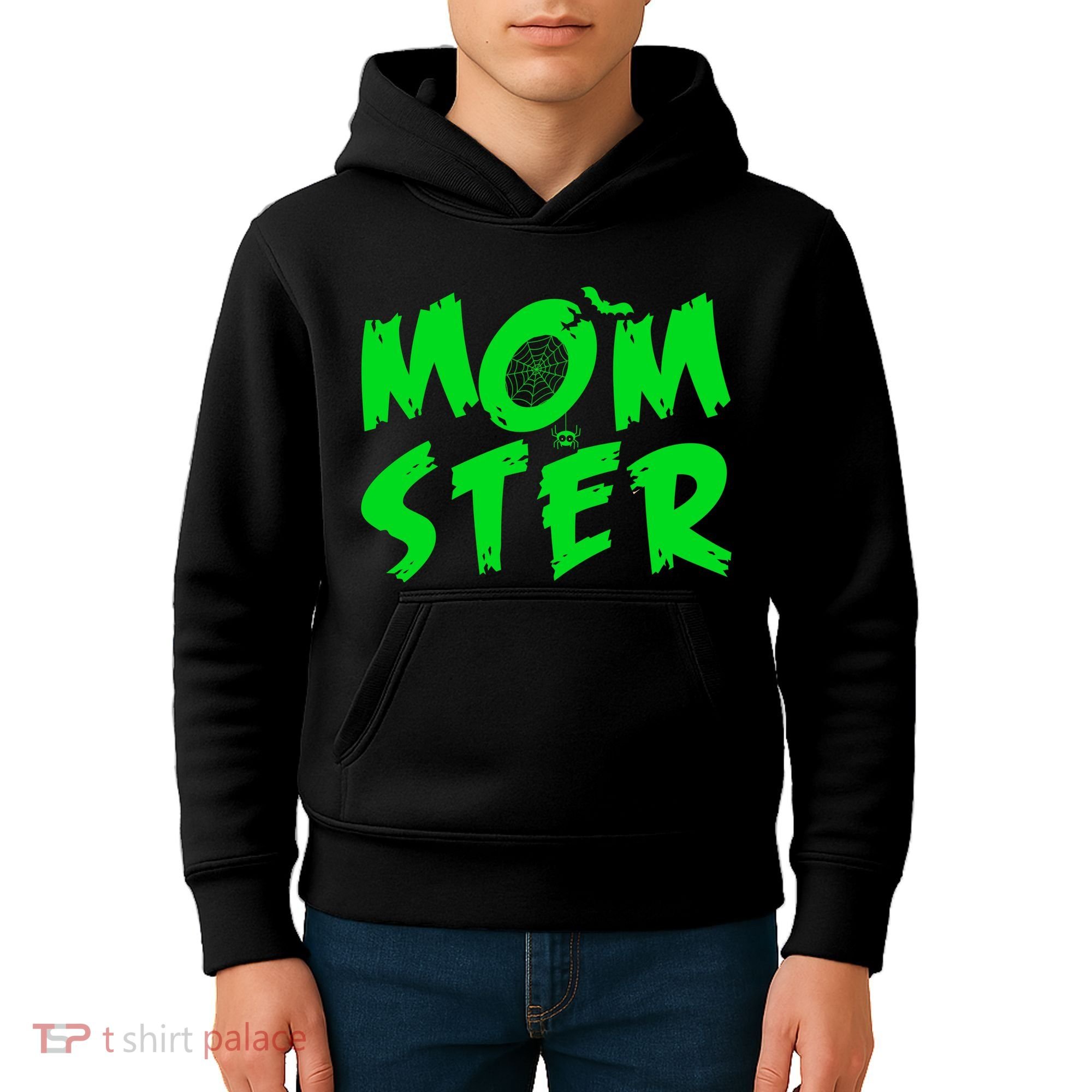 Cute Halloween Mom-Ster Kids Hoodie