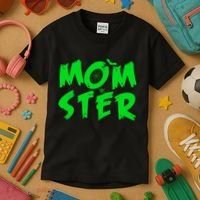 Cute Halloween Mom-Ster Kids T-Shirt thumb 3