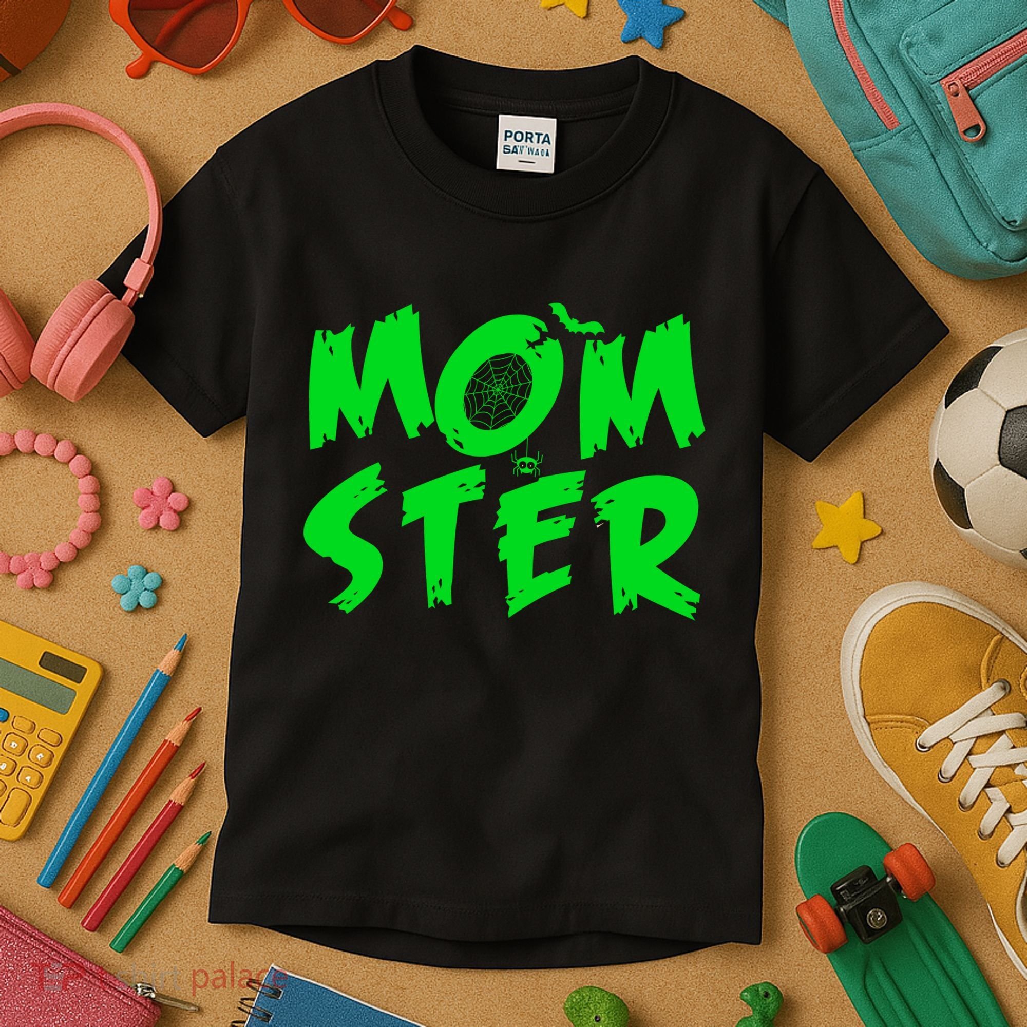 Cute Halloween Mom-Ster Kids T-Shirt