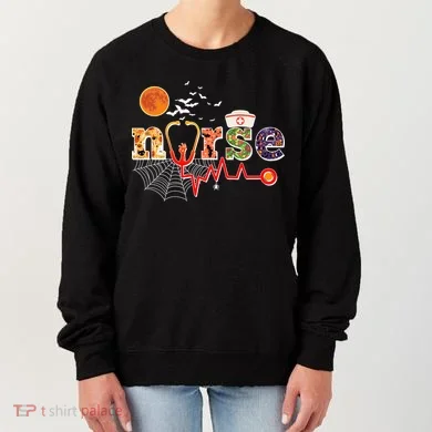 Cute Halloween Patterns Nurse Women's Sweatshirt