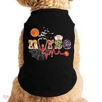 Cute Halloween Patterns Nurse Doggie Tank thumb 0