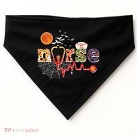 Cute Halloween Patterns Nurse USA-Made Doggie Bandana thumb 0