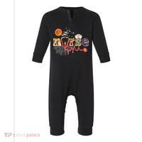 Cute Halloween Patterns Nurse Infant Fleece One Piece thumb 0