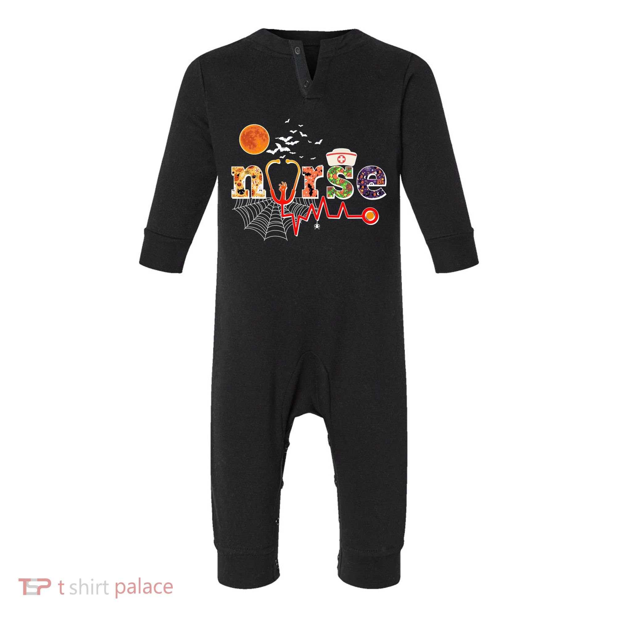 Cute Halloween Patterns Nurse Infant Fleece One Piece