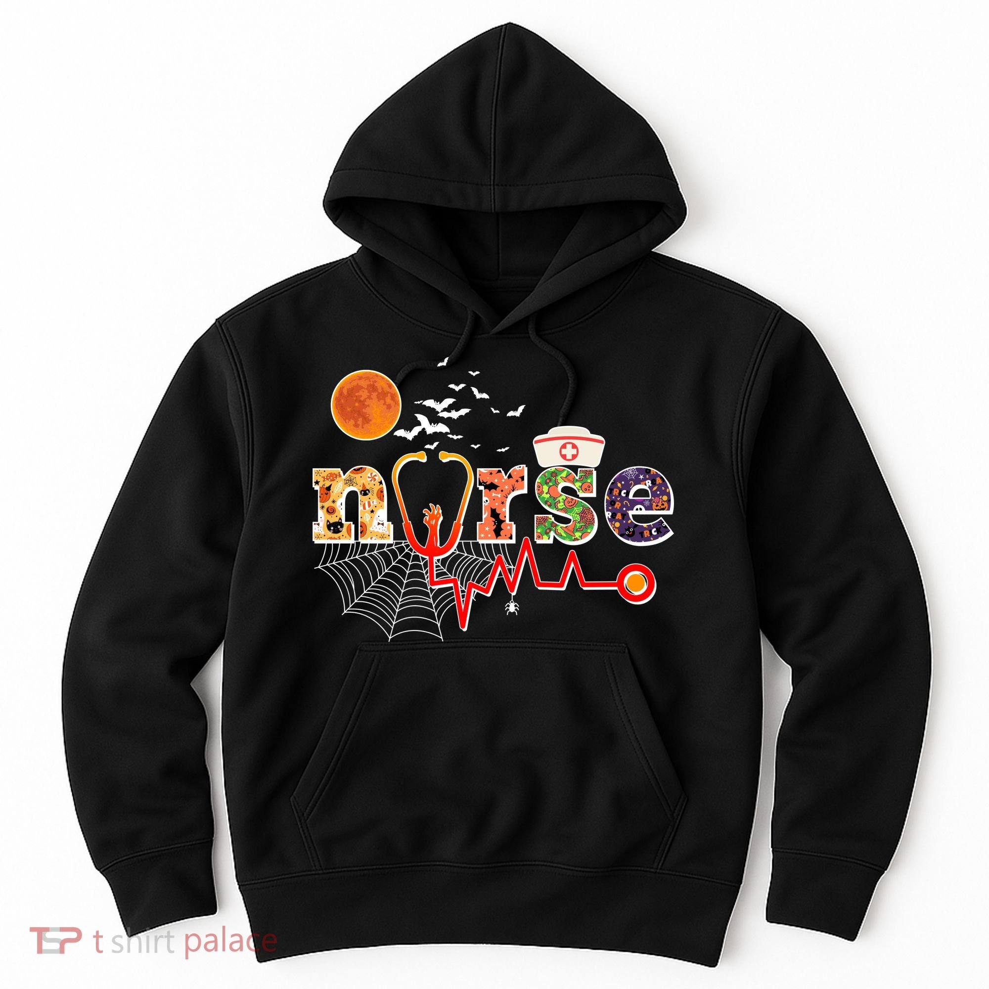 Cute Halloween Patterns Nurse Hoodie