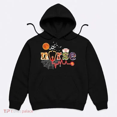 Cute Halloween Patterns Nurse Hoodie