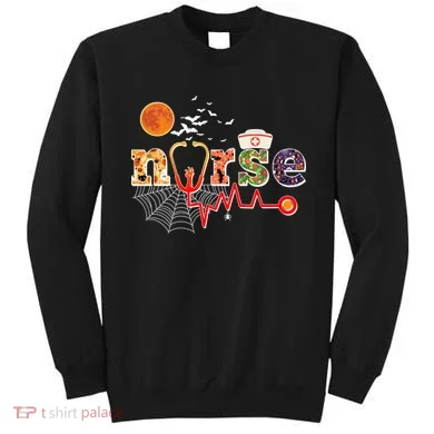 Cute Halloween Patterns Nurse Sweatshirt