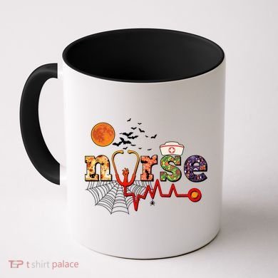 Cute Halloween Patterns Nurse Coffee Mug