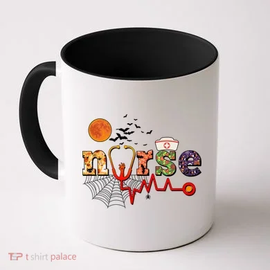 Cute Halloween Patterns Nurse Coffee Mug