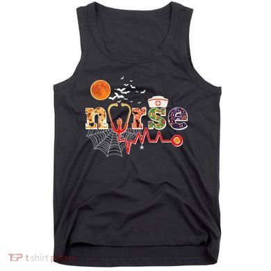 Cute Halloween Patterns Nurse Tank Top
