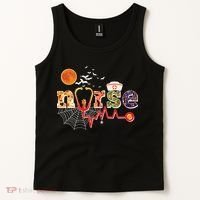 Cute Halloween Patterns Nurse Tank Top thumb 2