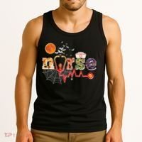 Cute Halloween Patterns Nurse Tank Top thumb 3