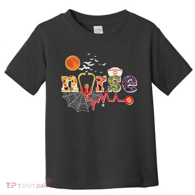 Cute Halloween Patterns Nurse Toddler T-Shirt