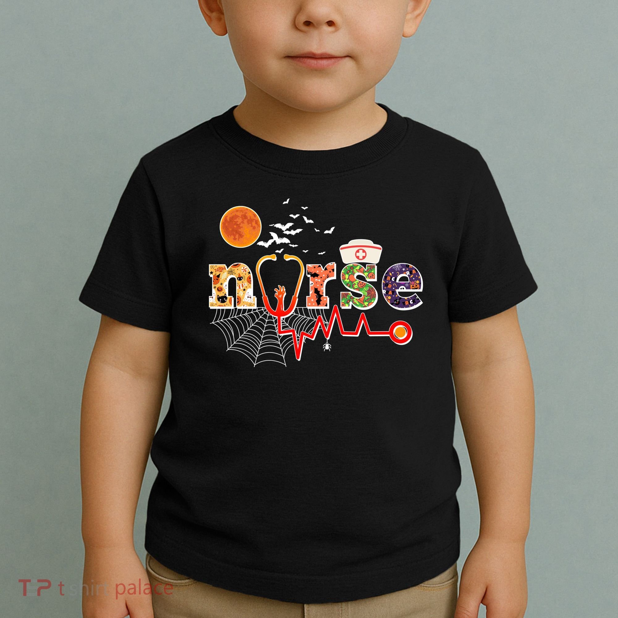 Cute Halloween Patterns Nurse Toddler T-Shirt
