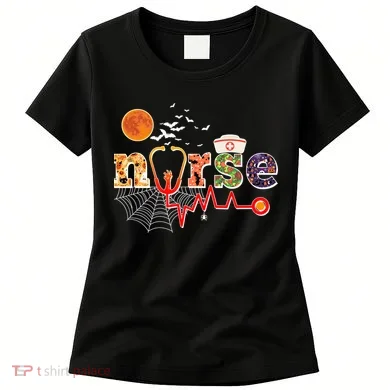 Cute Halloween Patterns Nurse Women's T-Shirt