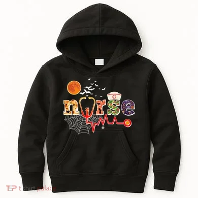 Cute Halloween Patterns Nurse Kids Hoodie