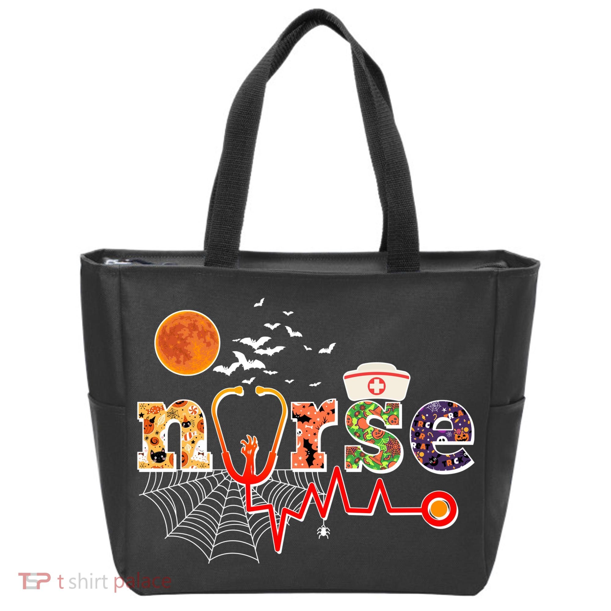 Cute Halloween Patterns Nurse Tote Bag
