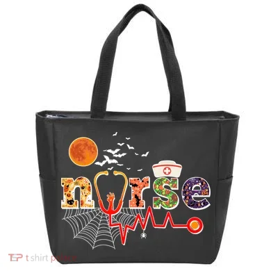 Cute Halloween Patterns Nurse Tote Bag