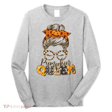 Cute Halloween Pumpkin Queen Autumn  Long Sleeve Shirt