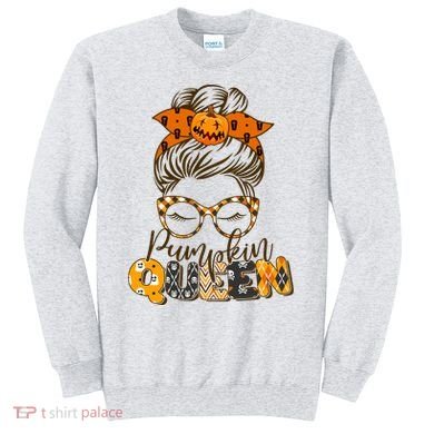 Cute Halloween Pumpkin Queen Autumn  Sweatshirt