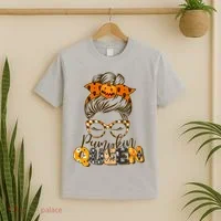 Cute Halloween Pumpkin Queen Autumn  T-Shirt thumb 2