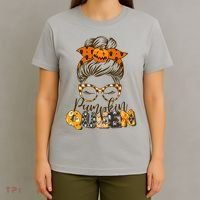 Cute Halloween Pumpkin Queen Autumn  T-Shirt thumb 4