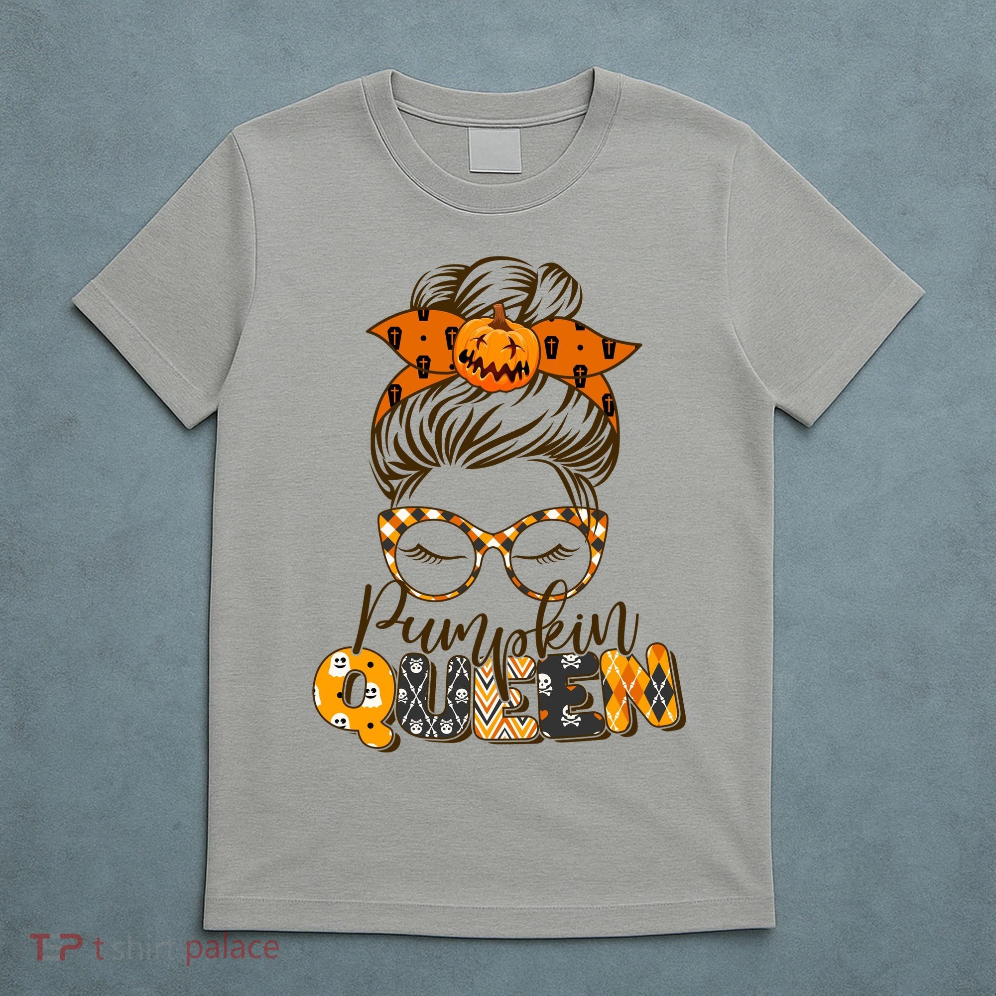 Cute Halloween Pumpkin Queen Autumn  T-Shirt