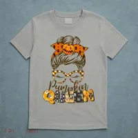 Cute Halloween Pumpkin Queen Autumn  T-Shirt thumb 5