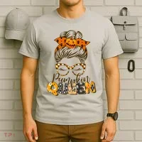 Cute Halloween Pumpkin Queen Autumn  T-Shirt thumb 6