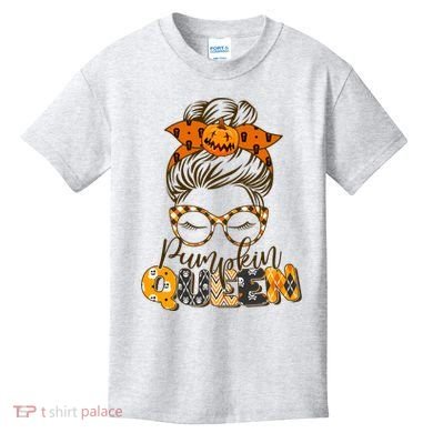 Cute Halloween Pumpkin Queen Autumn  Kids T-Shirt
