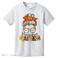 Cute Halloween Pumpkin Queen Autumn  Kids T-Shirt thumb 0