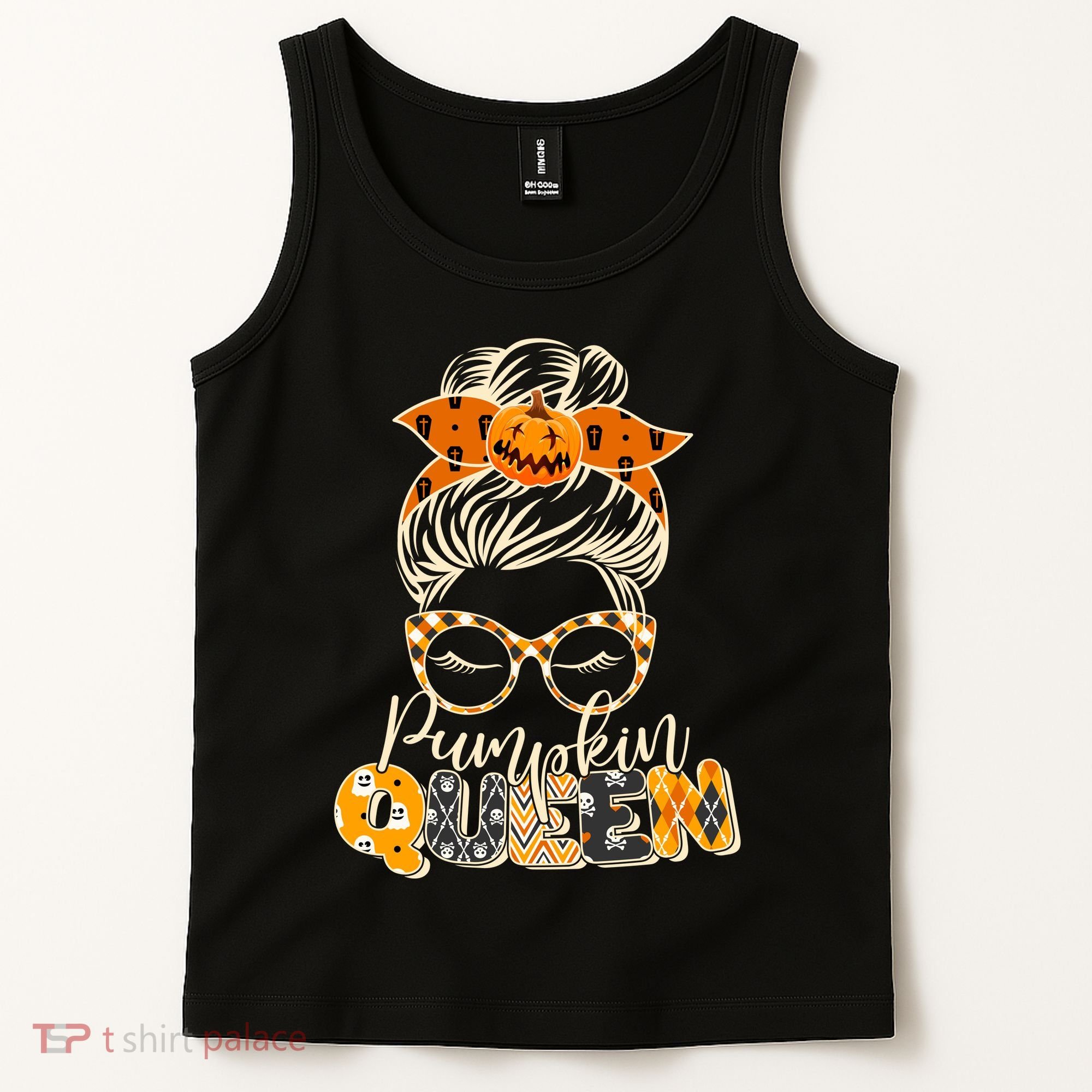 Cute Halloween Pumpkin Queen Autumn  Tank Top