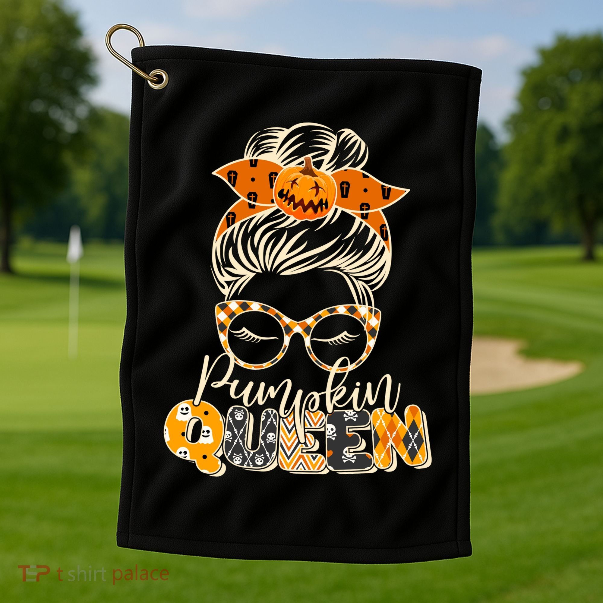 Cute Halloween Pumpkin Queen Autumn  Golf Towel