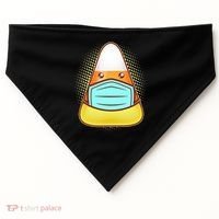 Cute Halloween Quarantine Candy Corn USA-Made Doggie Bandana thumb 0