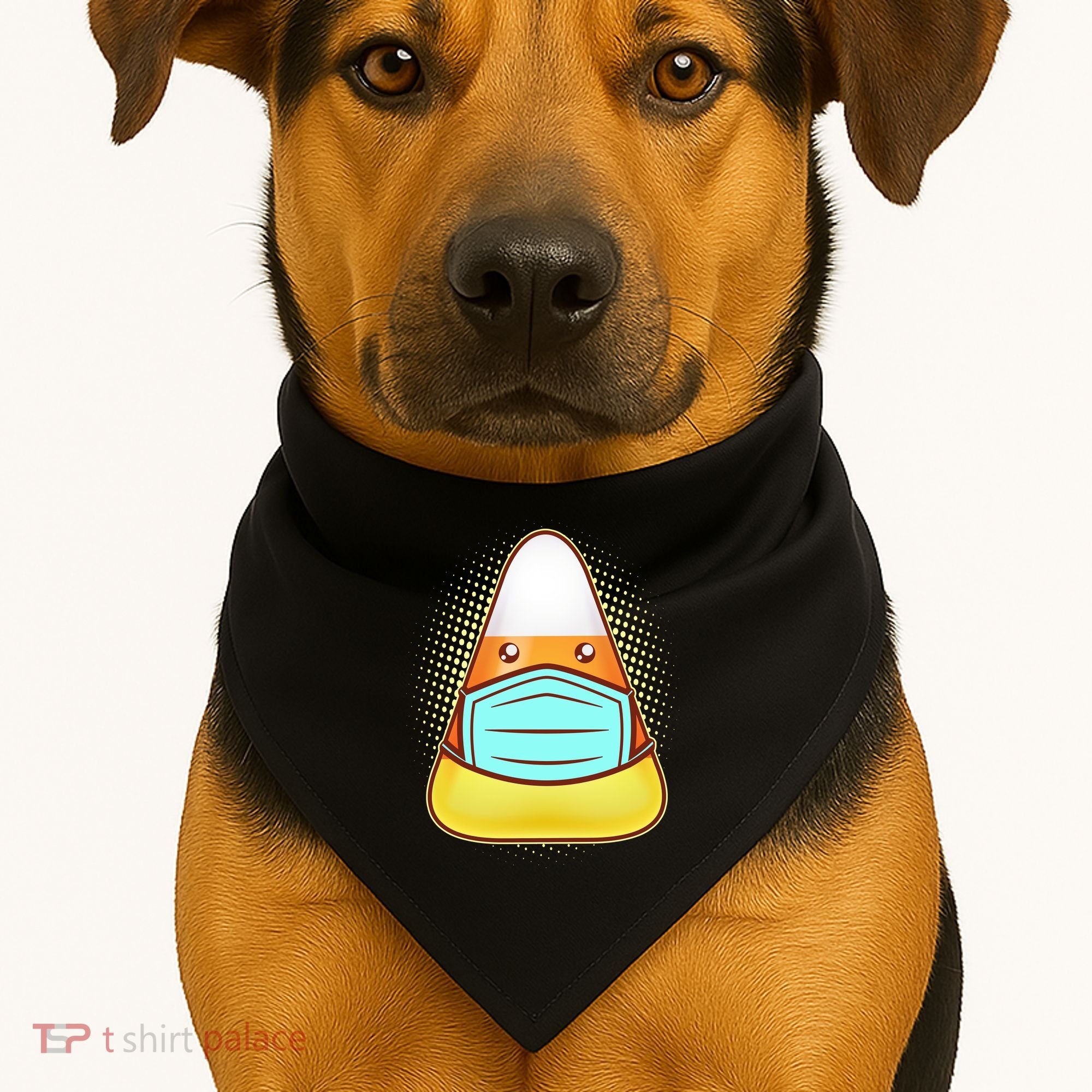 Cute Halloween Quarantine Candy Corn USA-Made Doggie Bandana