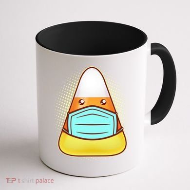 Cute Halloween Quarantine Candy Corn Coffee Mug back