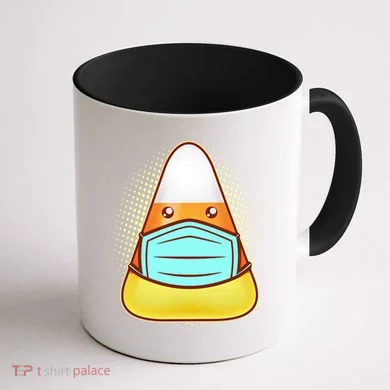 Cute Halloween Quarantine Candy Corn Coffee Mug back