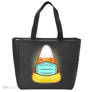 Cute Halloween Quarantine Candy Corn Tote Bag