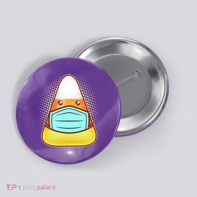 Cute Halloween Quarantine Candy Corn Button