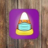 Cute Halloween Quarantine Candy Corn Coaster thumb 0