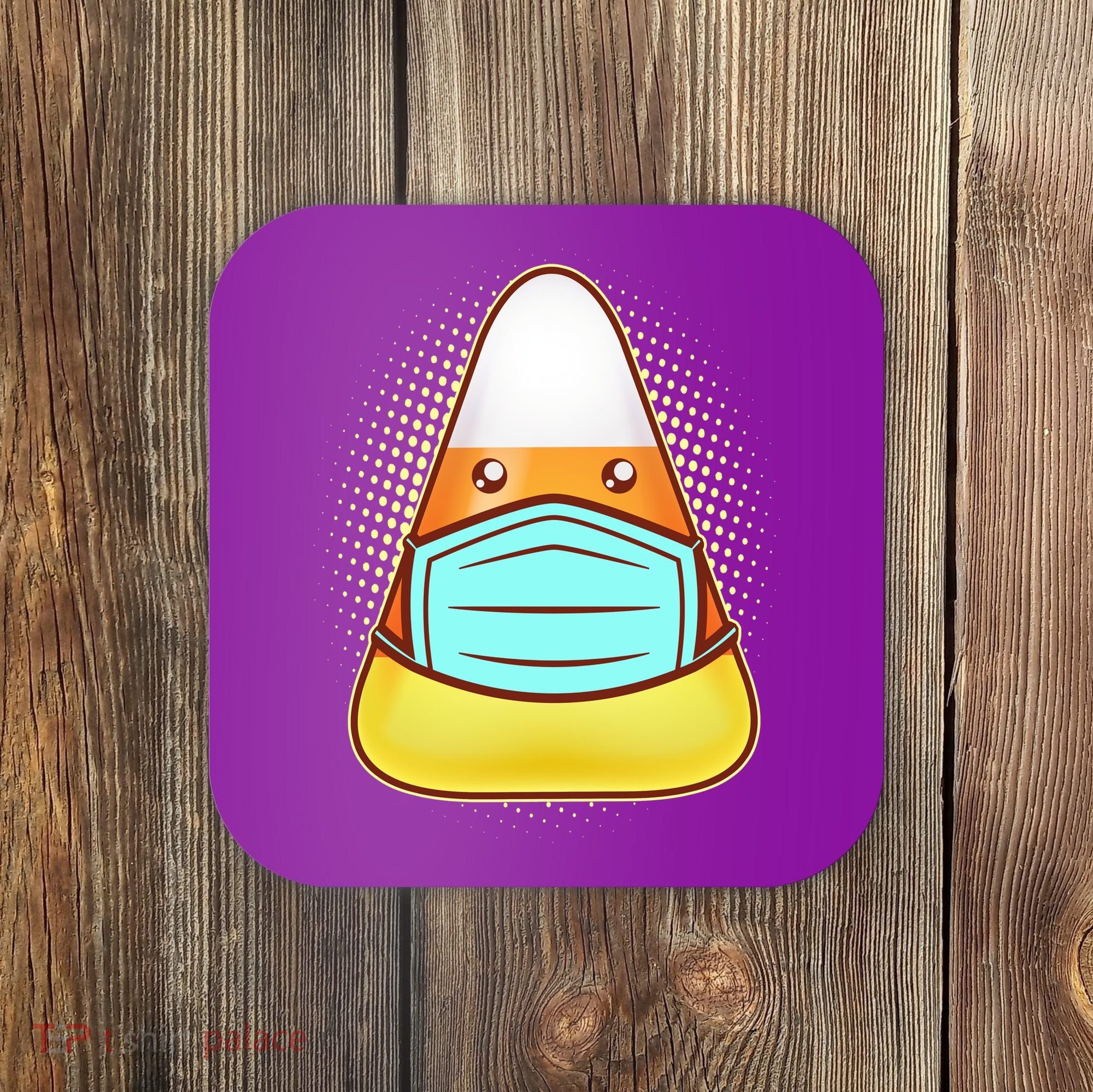 Cute Halloween Quarantine Candy Corn Coaster