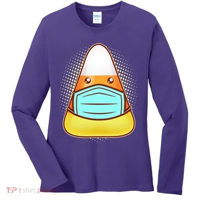Cute Halloween Quarantine Candy Corn Women's Long Sleeve Shirt